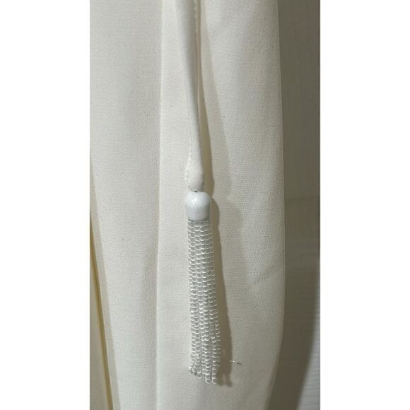 Cinq a Sept Ivory Holiday Macie Wrap Jumpsuit Size 6 - Picture 11 of 12